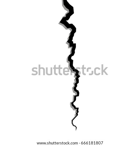 Earth crack isolated on background vector illustration