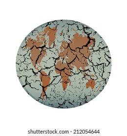 Earth cracked clay ground