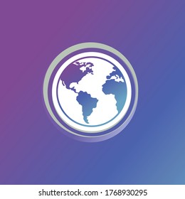 Earth creative logo vector design