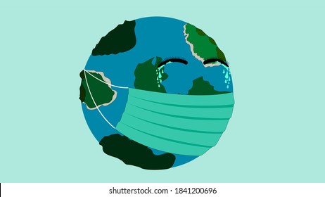 the earth is crying, a sign of our treatment of the earth that is getting worse