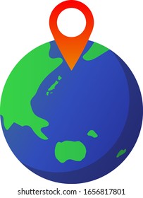 Earth and current location icons