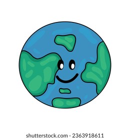 Earth Cute Hand Drawn Illustration