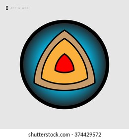 Earth cutout icon / vector icon for web and mobile applications