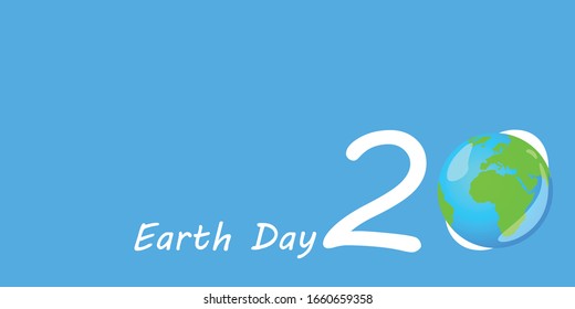 Earth Day 2020 vector,Save the world on earth.