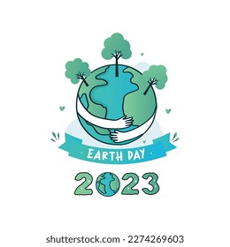 Earth day 2023 Illustration..Celebrate Earth Day with this Illustration of the Beautiful Planet we Call Home.