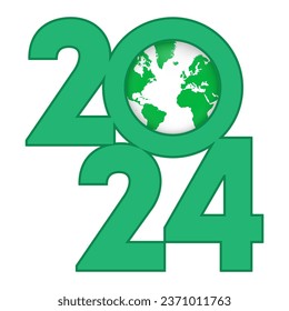 Earth day 2024 banner. Vector illustration.
