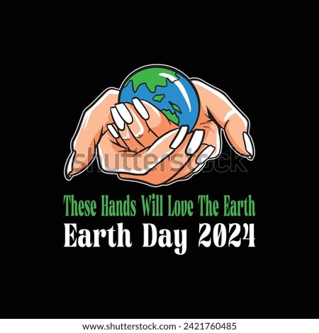 Earth Day 2024 illustrations with patches for t-shirts and other uses