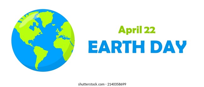 Earth Day. 22 April. Logo. Salvation of the Earth. Environmental Safety. Vector illustration