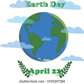 Earth day 22 April. Save our planet