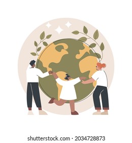 Earth Day abstract concept vector illustration. World earth day celebration, environmental activism, save planet, climate change, international ecology event, mother nature abstract metaphor.