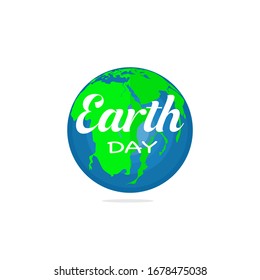 Earth Day Alphabet with the world on white background for vector posters