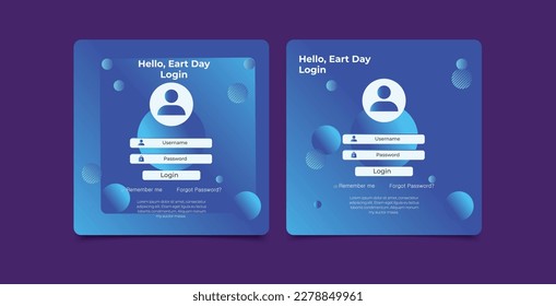 Earth day app interface concept 