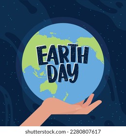 Earth Day, April 22, graphic illustration banner. Earth Day vector illustration. eps-vector. Illustration of the planet earth.