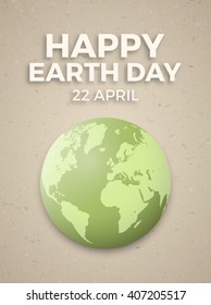 Earth day, April 22, graphic illustration poster