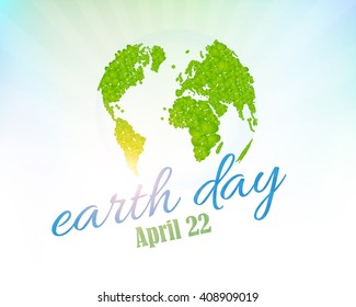 Earth Day, April 22 and World Symbol