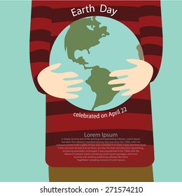  Earth day April 22nd,  illustration concept