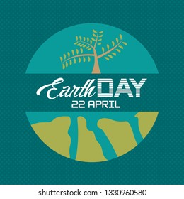 Earth day april vector concept for poster or etc