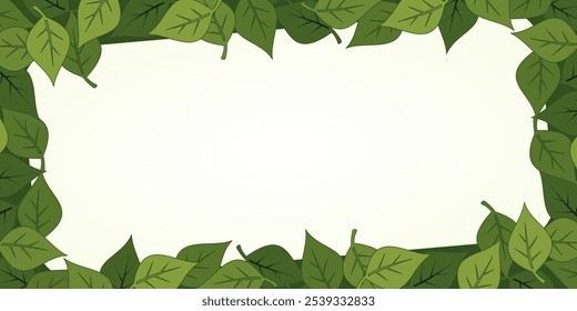 earth day background with copy space area, design with green leaf pattern. template for banner, greeting card, flyer, social media, presentation, web.