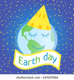 earth day background. cute vector illustration
