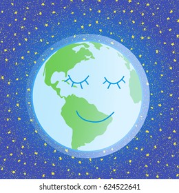 earth day background. cute vector illustration