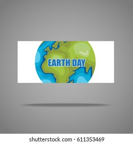 Earth Day background design. 22 April. Eco friendly. Ecology concept. Vector illustration.