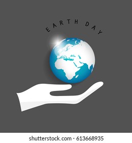 Earth Day background design. 22 April. Eco friendly. Ecology concept. Vector illustration.