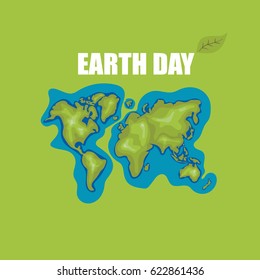 Earth Day background design. 22 April. Eco friendly. Ecology concept. Vector illustration.