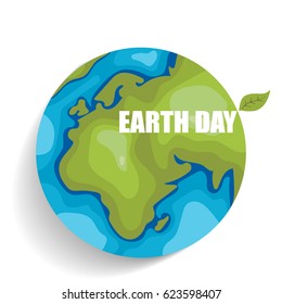 Earth Day background design. 22 April. Eco friendly. Ecology concept. Vector illustration.