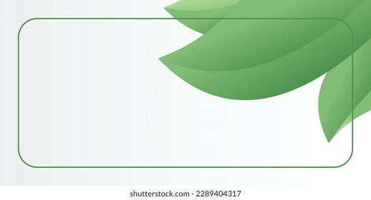 earth day background green color abstract shape, leaf pattern with free space for text. Template for banner, poster, social media, web.