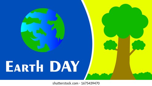 earth day background, protect the earth by planting trees. EPS 10