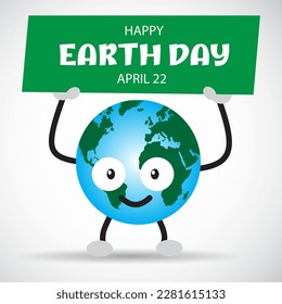 Earth day background vector illustration design 