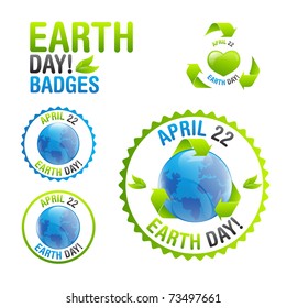 Earth Day badge set