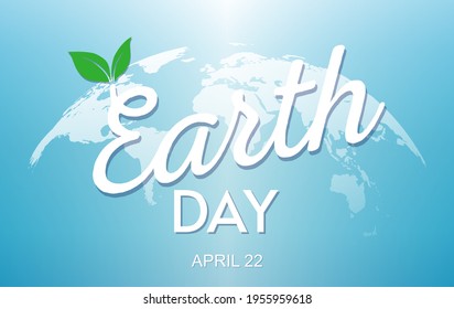 Earth Day-Banner-Hintergrund. Retten Sie den Planeten, Umweltschutz, Grünes Konzept, Vektorgrafik.