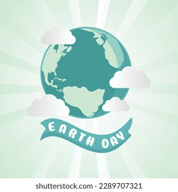 earth day banner, happy earth day. for the celebration of save the environment, social media template, web