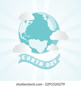 earth day banner, happy earth day. for the celebration of save the environment, social media template, web