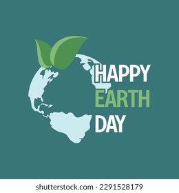 earth day banner, happy earth day. for the celebration of save the environment, social media template, web