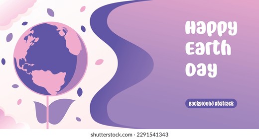 earth day banner, happy earth day. for environmental saving celebration, banner template, social media, web