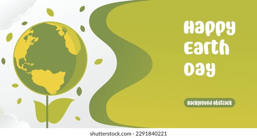 earth day banner, happy earth day. for environmental saving celebration, banner template, social media, web