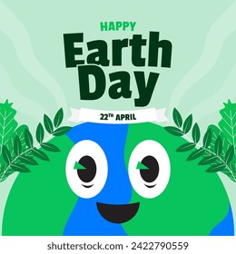 earth day banner template suitable for social media posts and posters