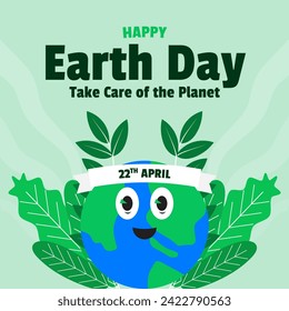planilla de banner del día de la tierra adecuada para publicaciones en medios sociales y afiches