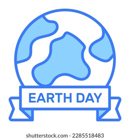 Earth day banner vector design in modern and trendy style isolated on white background