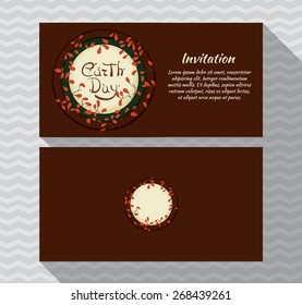 Earth Day - beautiful vector invitation