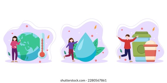 Earth Day Bundle Flat Design