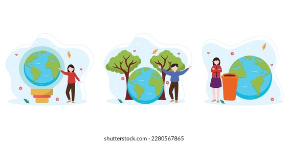 Earth Day Bundle Flat Design