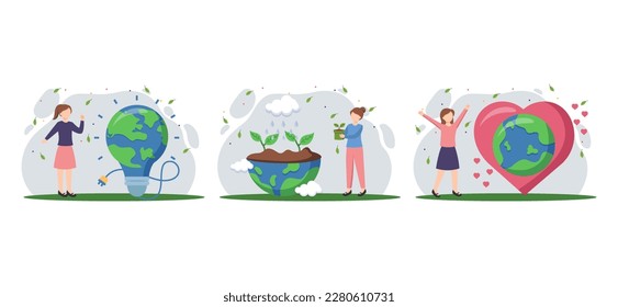 Earth Day Bundle Flat Design