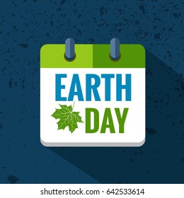 earth day calendar  Vector EPS 10 illustration.