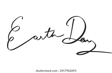 Earth day calligraphy hand written text font symbol sign decoration ornament environment map tree leaf map organic april month recycle happy planet earth water day ecosystem recycle forest world text