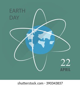 Earth Day card. Vector background