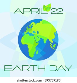 Earth Day card. Vector illustration.