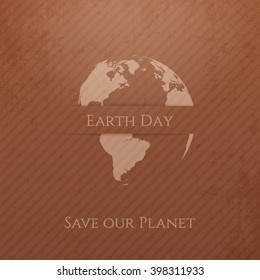 Earth Day cardboard Banner Template